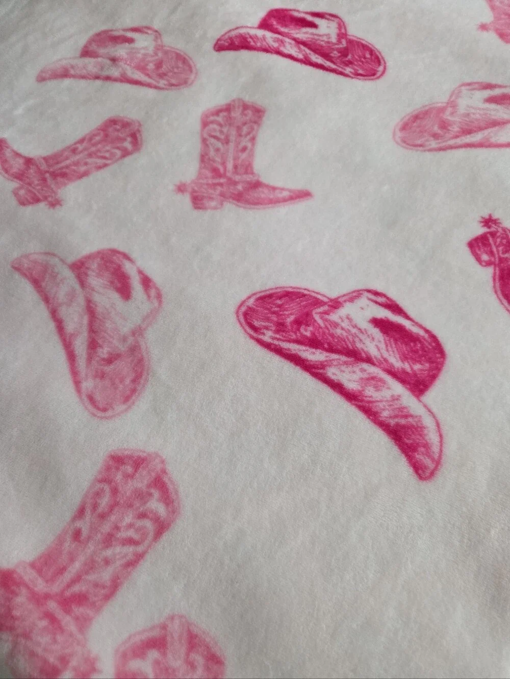 Wrangler Pink Boots And Hats Western Print Plush Cowgirl Blanket